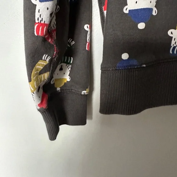 Christmas Holiday Boys Size 10 Sweatshirt with festive polar bears - Picture 4 of 8